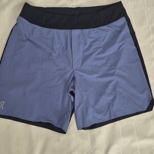 On Running Men's Lightweight  Blue Athletic Shorts
